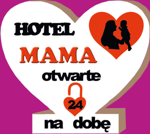 serce stojące 12x11cm HOTEL MAMA OTWARTE SERCE MDF05
