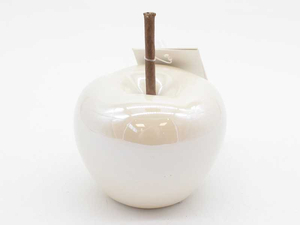 jabłko  12szt ceram BIAŁE  7,6 x 7,6 x 6,5 cm  TG59055-2