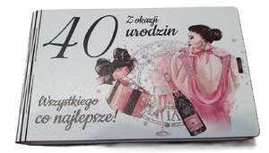 pudełko na pieniądze 9,5 x 16cm banknotówka kolor 40-TKA ELEGANT PANI 3302-EPI40