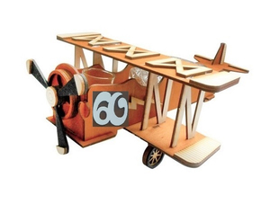 karafka + 6 kieliszków samolot 60 urodziny