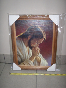 obraz w drewnianej ramie 30x40 religijny 6050