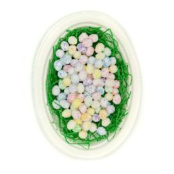 jajka styropianowe kolorowe nakrapiane 100 szt. wys. 1,8 cm  | WPJ-8789