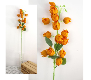 Kwiat sztuczny DZWONEK WIETRZNY pomarańczowy 85 cm   4szt  KYO-103B  