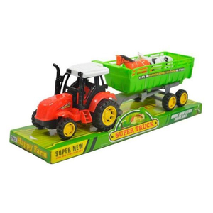 traktor z przyczepą i zwierzętami 35x10cm | 63008