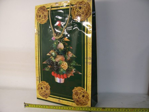 torebki  12szt. ozdobne foliowane bożonarodz.  25x39cm - LAK1