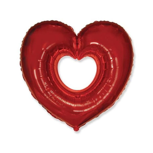 balon foliowy serce czerwone otwarte - 61 cm 901500R