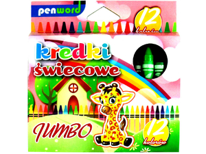 kredki świecowe 12szt. JUMBO