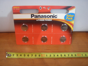 baterie 6szt CR-2016   PANASONIC