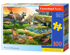 puzzle 100 el. Świat dinozaurów Castorland B-111084
