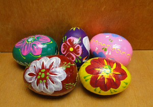 jajko pisanki drewniane - ręcznie malowane 10szt.