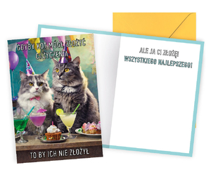 karnet Urodziny (życzenia, koty) PP-2270