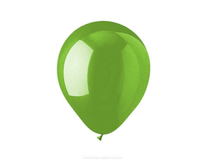 balony 27cm metalizowane  jasna zieleń 100szt. Bal.12M-078