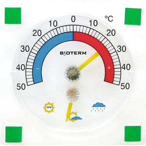 termometr zaokienny bimetal + higrometr - 024800