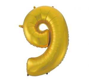 balon cyfra 9 złota  45'' 92cm |  HS-C45ZM9