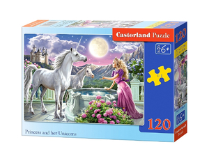 puzzle 120 el.PRINCESS AND HER UNICORNS  Castorland B-13098