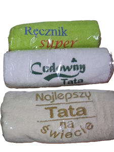 ręcznik haftowany 50 x 100 TATA 