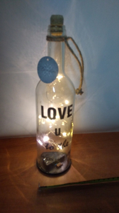 butelka dekoracyjna ze światłem led 28x5cm NS-02