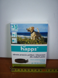 obroża przeciw kleszczom i pchłom dla małych psów - happs