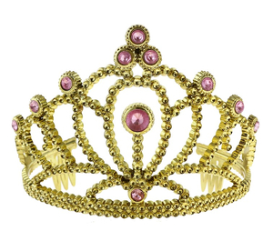 diadem korona księżniczki z różowymi perłami 10szt.    DIROP-YH