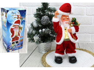 dekoracja świąteczna Mikołaj na baterie 27 cm AE-7180