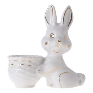 kieliszek ceramiczny na jajko ZAJĄC ZŁOCONY | OD8509