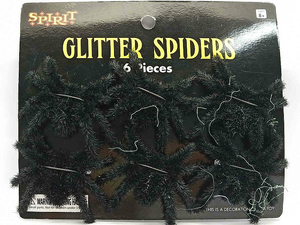 zestaw 6 włochatych pająków na blistrze